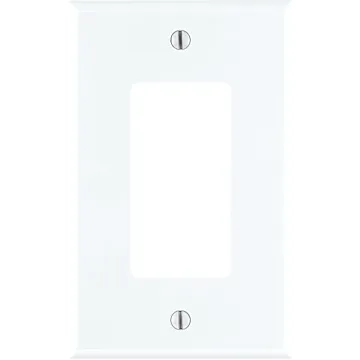 Pass & Seymour TradeMaster Jumbo 1-Gang Nylon Decorator Opening Wall Plate (White)