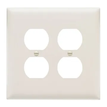 Pass & Seymour TradeMaster Jumbo 2-Gang Nylon 2-Duplex Wall Plate (Light Almond)