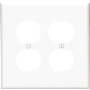 Pass & Seymour TradeMaster Jumbo 2-Gang Nylon 2-Duplex Wall Plate (White)
