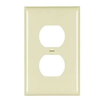 Pass & Seymour TradeMaster Jumbo 1-Gang Nylon Duplex Opening Wall Plate (Light Almond)
