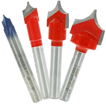 Freud Tools 4 Piece CNC Radius V Groove Bit Set