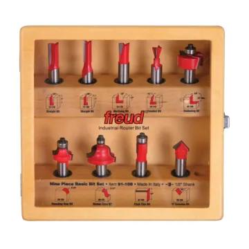 Freud Tools 9 Piece Basic Bit Set (1/2" Shank)