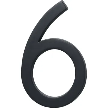 HY-KO Hy-Ko Architectural Series 6 In. Satin Black House Number Six