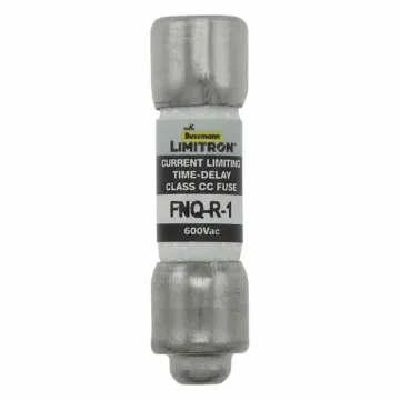 Bussmann Eaton Bussmann series FNQ-R fuse, 1 A, Class CC, Non-indicating, Ferrule end x ferrule end, 12 sec at 200%, 200 kAIC, Melamine tube, Standard, 600 V