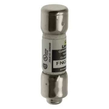 Bussmann Eaton Bussmann series FNQ-R fuse, Current-limiting time-delay fuse, 15 A, CC, Non-indicating, Ferrule end x ferrule end, 12 sec at 200%, 200 kAIC at 600 V,20 kAIC at 300 Vdc, Melamine tube, 600 V, 300 Vdc