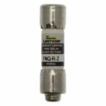 Bussmann Eaton Bussmann series FNQ-R fuse, 2 A, Class CC, Non-indicating, Ferrule end x ferrule end, 12 sec at 200%, 200 kAIC, Melamine tube, Standard, 600 V