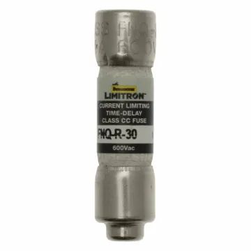 Bussmann Eaton Bussmann series FNQ-R fuse, 30 A, Class CC, Non-indicating, Ferrule end x ferrule end, 12 sec at 200%, 200 kAIC, Melamine tube, Standard, 600 V