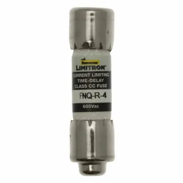 Bussmann Eaton Bussmann series FNQ-R fuse, 4 A, Class CC, Non-indicating, Ferrule end x ferrule end, 12 sec at 200%, 200 kAIC, Melamine tube, Standard, 600 V