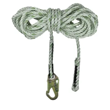 Safewaze 50' Rope Lifeline With Double Locking Snap Hook