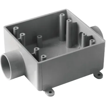 PVC Box FSC-2 4X4X2 2-HUB 3/4"