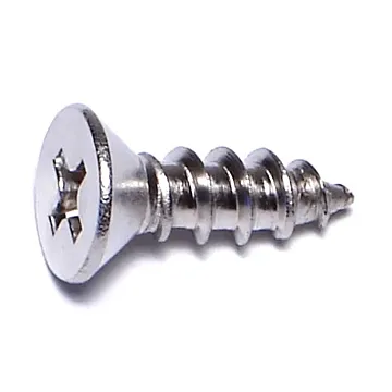 #10 x 5/8" Phillips Flat Head, Sheet Metal Screw, Stainless Steel 