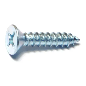 #14 x 1-1/4" Phillips Flat Head, Sheet Metal Screw, Zinc 