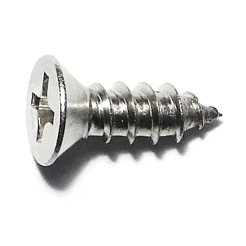 #14 x 3/4" Phillips Flat Head, Sheet Metal Screw, Stainless Steel 
