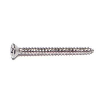 #6 x 1-1/2" Phillips Flat Head, Sheet Metal Screw, Stainless Steel 
