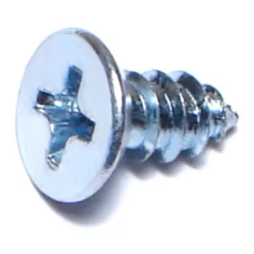#8 x 3/8" Phillips Flat Head, Sheet Metal Screw, Zinc 