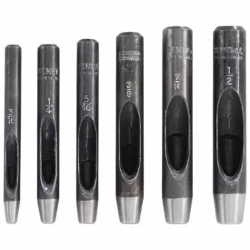 General Tools Round Forged Alloy Steel 6 Hollow Punch Set