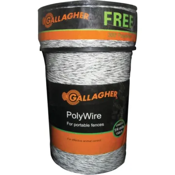 Gallagher 1620 Ft. Polyethylene w/Stainless Steel Wire Strands Electric Fence Poly Wire