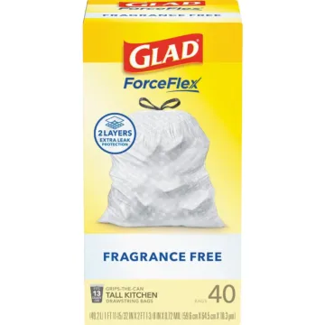 Glad Force-Flex Kitchen Trash Bag (White - 40pk) 13 gal