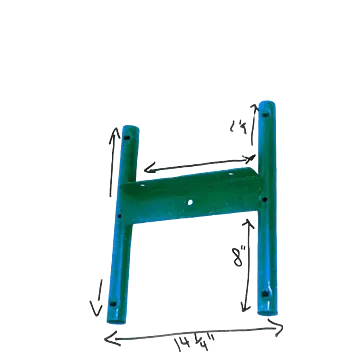 Jensen Swing GS Steel Green Glider Support Only