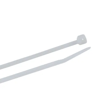 Gardner Bender Nylon 6/6 Cable Tie, 4" Length, 13/16" Max Bundle Dia, Natural, 18lb Tensile Strength, (40/Bag)