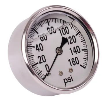 Valley Industries 2-1/2 in 0 - 160 psi 1/4 in MNPT Single Scale Pressure Gauge