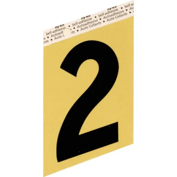 HY-KO Hy-Ko Aluminum 3-1/2 In. Non-Reflective Adhesive Number Two