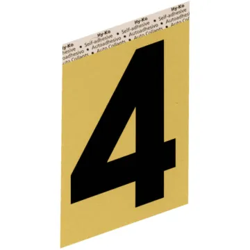 HY-KO Hy-Ko Aluminum 3-1/2 In. Non-Reflective Adhesive Number Four