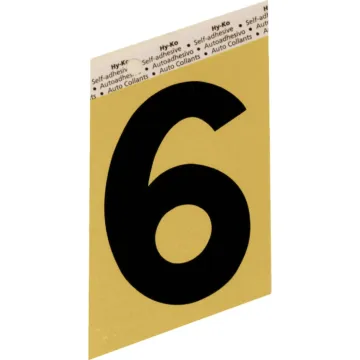 HY-KO Hy-Ko Aluminum 3-1/2 In. Non-Reflective Adhesive Number Six