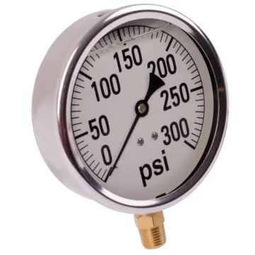 Valley Industries 4 in 0 - 300 psi 1/4 in MNPT Single Scale Pressure Gauge