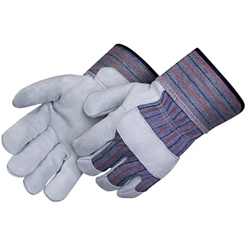 Liberty Safety L Cowhide Leather Blue Fabric Untagged Palm Gloves