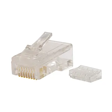 Gardner Bender 8 TelCom RJ-45 Cat 6 Modular Plugs, 8-Position, 8-Contact, Rounded Cable, Solid Wire