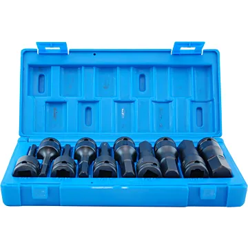 Grey Pneumatic Impact Ready 1/2 in Drive Standard 6 point Socket Set