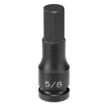 Grey Pneumatic Impact Ready 1/2" Drive 18 mm   Hex Bit Socket