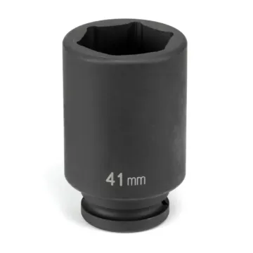 Grey Pneumatic Impact Ready 3/4 in Drive 33 mm Standard 6 point Budd Wheel Socket