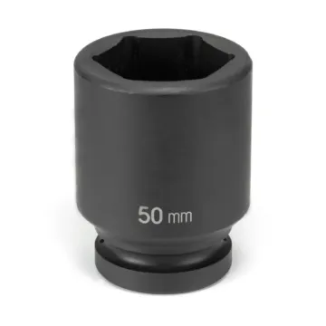 Grey Pneumatic Impact Ready 1 in Drive 33 mm Standard 6 point Budd Wheel Socket