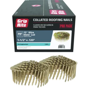 Grip-Rite 1-1/2 In. x 0.120 In. 15 Deg. Electrogalvanized Full Round Head Smooth Shank Wire Coil Collated Roofing Nail (7200-Count)