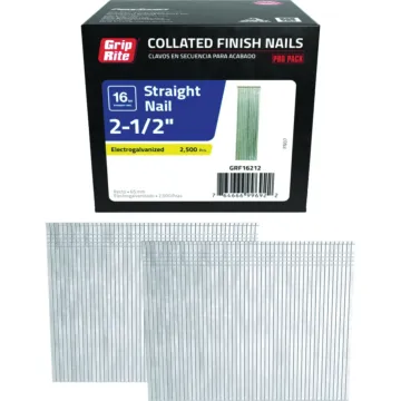 Grip-Rite 2-1/2 In. 16 ga Electrogalvanized Straight Collated Finishing Nail (2500-Count)
