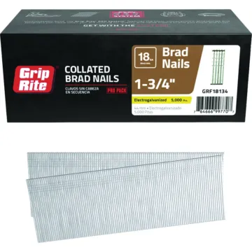 Grip-Rite 1-3/4 In. 18 ga Electrogalvanized Collated Brad Nail (5000-Count)