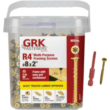 GRK Fasteners #8 x 2" T-25 Star Drive, Multi-Purpose Screw, Climatek Coating (Bulk Box 850 pc)