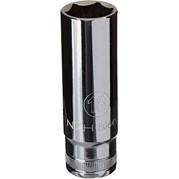 GearWrench 1/2" Drive 6 Point Deep Metric Socket 18mm