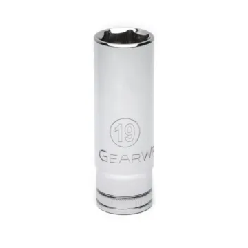 GearWrench 1/2" Drive 6 Point Deep Metric Socket 19mm