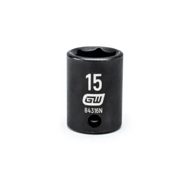GearWrench 3/8" Drive 6 Point 15mm Standard Impact Socket