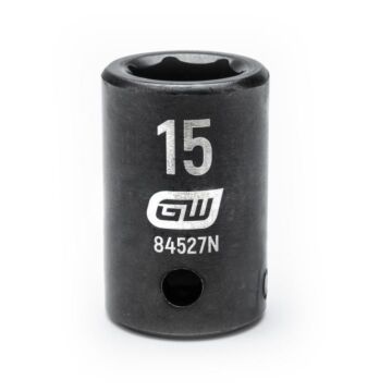 GearWrench 1/2" Drive 6 Point 15mm Standard Impact Socket