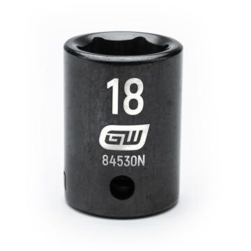 GearWrench 1/2" Drive 6 Point 18mm Standard Impact Socket