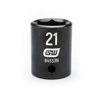 GearWrench 1/2" Drive 6 Point 21mm Standard Impact Socket