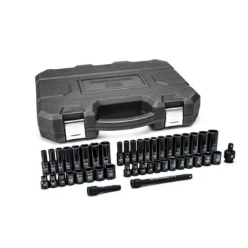 GearWrench 6 Point Standard & Deep Impact SAE/Metric Socket Set (44pc) 3/8 in. Drive