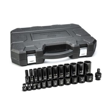 GearWrench 25 Pc. 3/8" Drive 6 Point SAE Standard/Deep Impact Socket Set