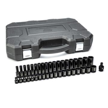 GearWrench 39 Pc 1/2" Drive 6 Point MetricStandard/Deep Impact Socket Set