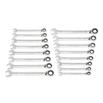 GearWrench 90-Teeth 12 Point Metric Reversible Ratcheting Wrench Set (16pc)