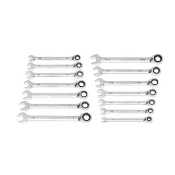 GearWrench 90-Tooth 12 Point SAE Reversible Ratcheting Wrench Set (14pc)